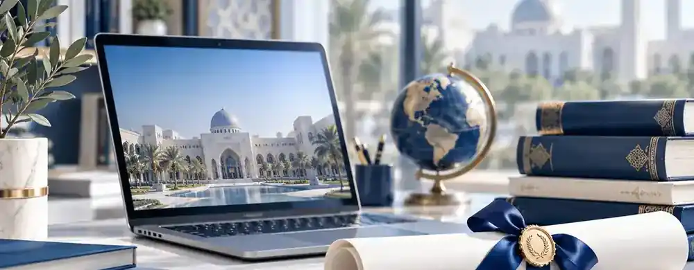 مشهد توضيحي للعمل الأكاديمي وشهادات البرامج المهنية
